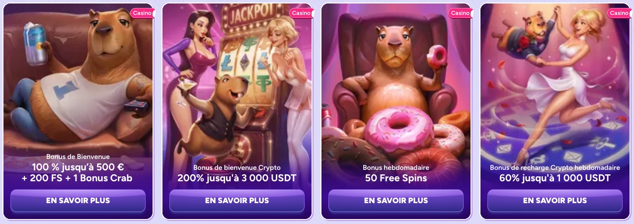 Programme de bonus Spinbara Casino